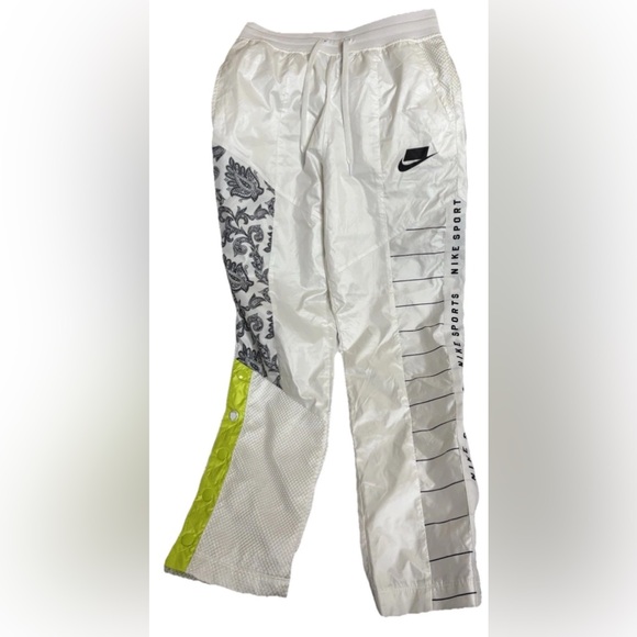 Nike Pants - Nike Sportswear Track 253 Pants White Black Lime Green Size Small Nylon & Mesh